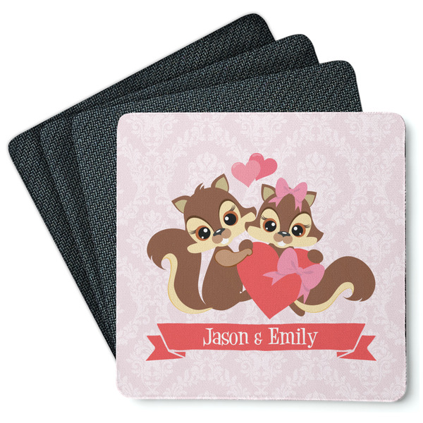 Chipmunk Couple Coaster Rubber Back - Main