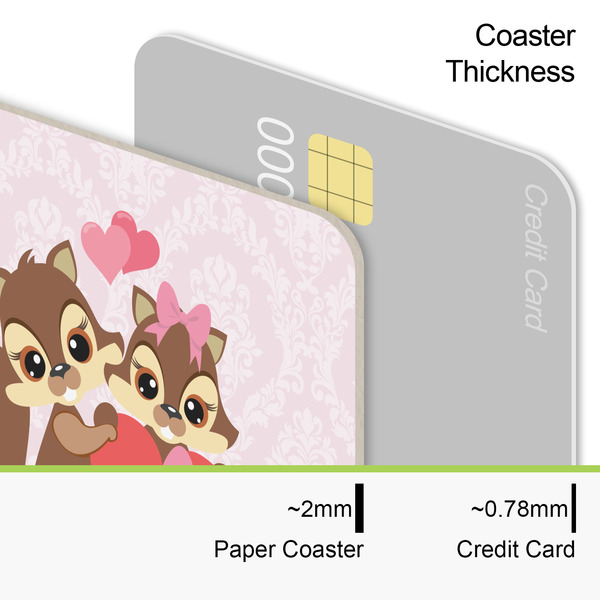 Chipmunk Couple Coaster Thickness