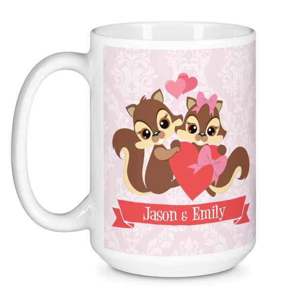 Chipmunk Couple Coffee Mug - 15 oz - White