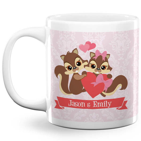 Chipmunk Couple Coffee Mug - 20 oz - White