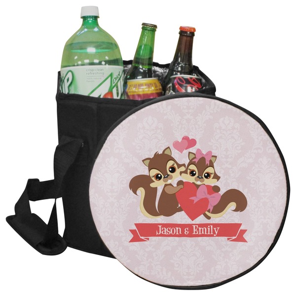 Custom Chipmunk Couple Collapsible Cooler & Seat (Personalized)