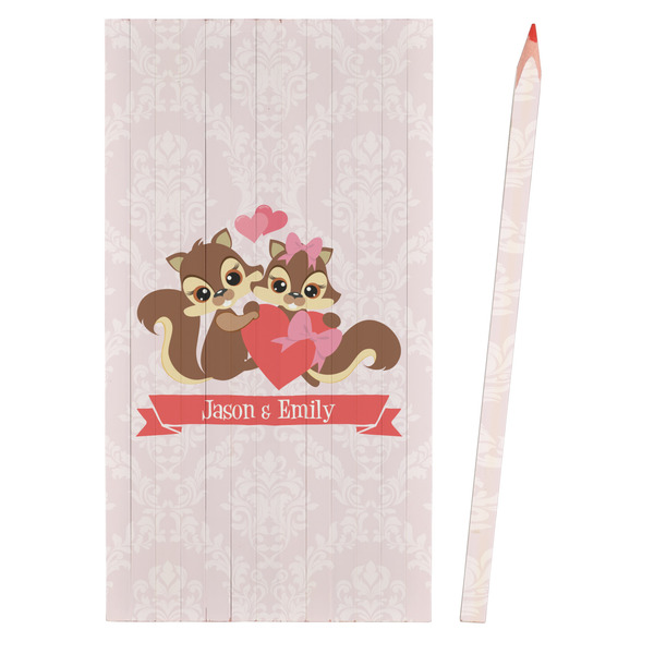 Chipmunk Couple Colored Pencils - Front View