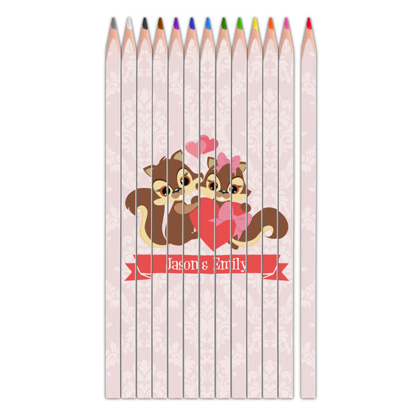 Custom Chipmunk Couple Colored Pencils (Personalized)
