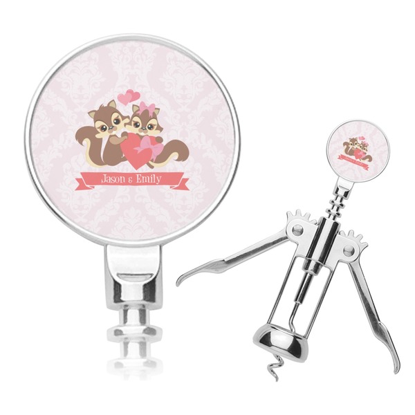 Custom Chipmunk Couple Corkscrew (Personalized)