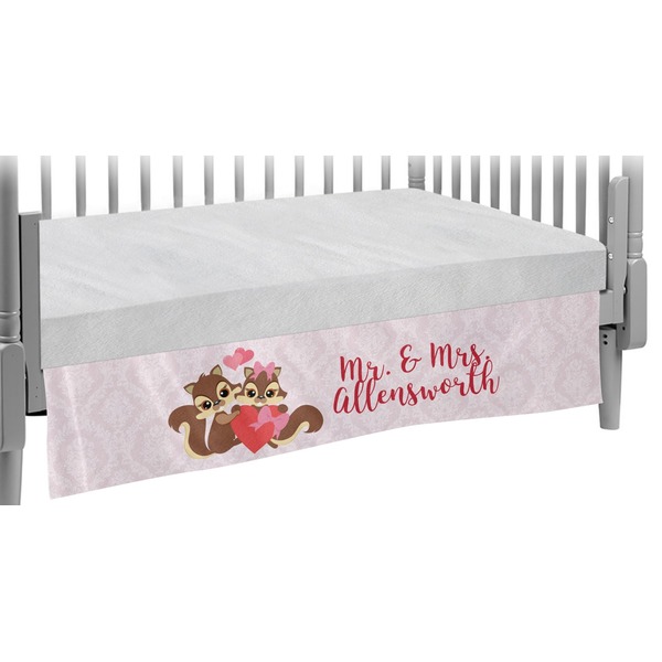Custom Chipmunk Couple Crib Skirt (Personalized)