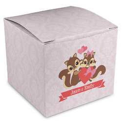 Chipmunk Couple Cube Favor Gift Boxes (Personalized)