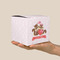 Chipmunk Couple Cube Favor Gift Box - On Hand - Scale View