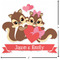 Chipmunk Couple Custom Shape Iron On Patches - L - APPROVAL