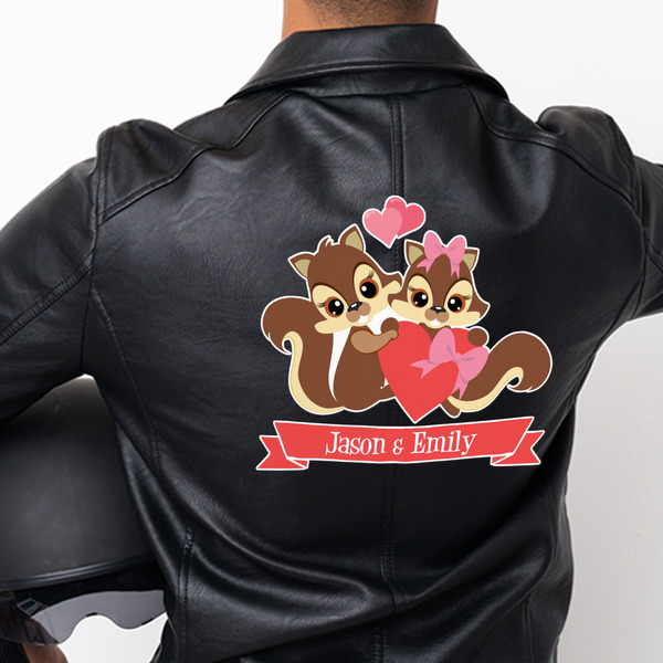 Chipmunk Couple Custom Shape Iron On Patches - XXXL - APPROVAL