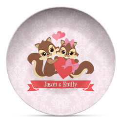Chipmunk Couple Microwave Safe Plastic Plate - Composite Polymer (Personalized)