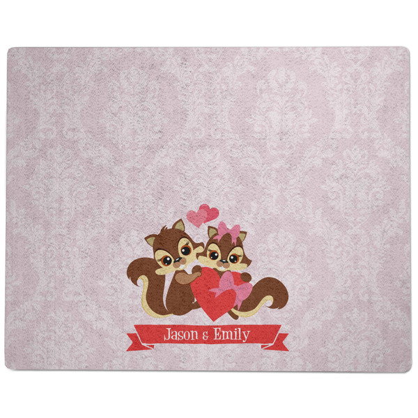 Chipmunk Couple Dog Food Mat - Large without Bowls
