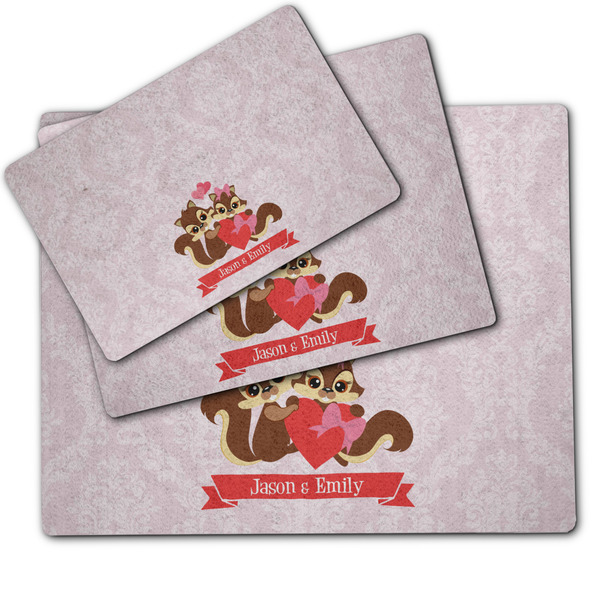 Chipmunk Couple Dog Food Mat - MAIN (sm, med, lrg)