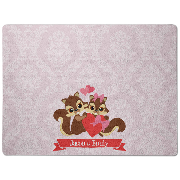 Chipmunk Couple Dog Food Mat - Medium without bowls