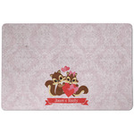 Chipmunk Couple Dog Food Mat w/ Couple's Names