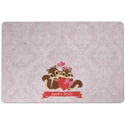 Chipmunk Couple Dog Food Mat w/ Couple's Names