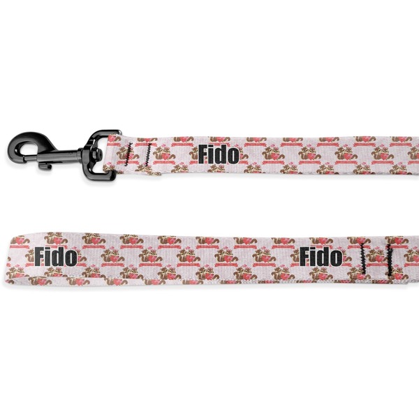 Custom Chipmunk Couple Deluxe Dog Leash - 4 ft (Personalized)