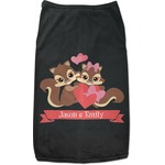 Chipmunk Couple Black Pet Shirt (Personalized)