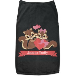 Chipmunk Couple Black Pet Shirt - L (Personalized)