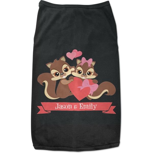 Custom Chipmunk Couple Black Pet Shirt - M (Personalized)