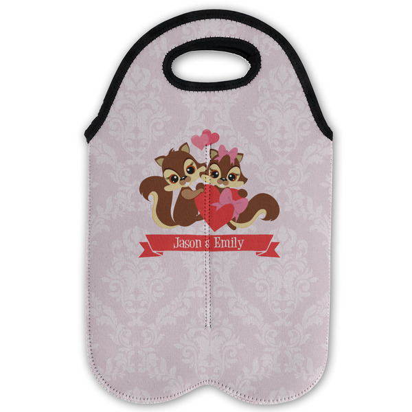 Chipmunk Couple Double Wine Tote - Flat (new)