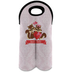 Chipmunk Couple Wine Tote Bag (2 Bottles) (Personalized)