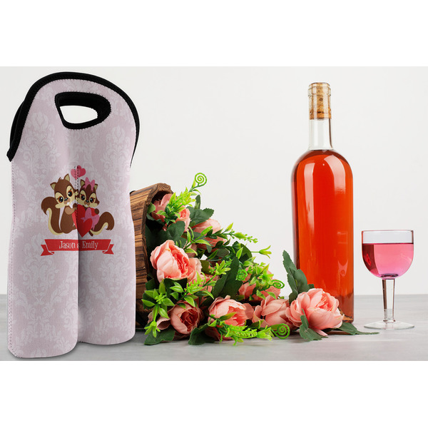Chipmunk Couple Double Wine Tote - LIFESTYLE (new)