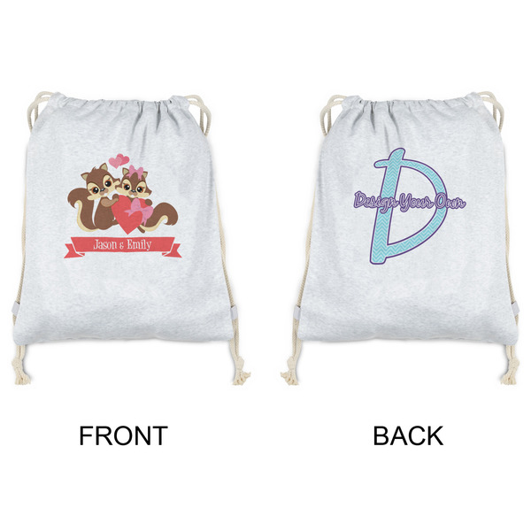 Chipmunk Couple Drawstring Backpacks - Sweatshirt Fleece - Double Sided - APPROVAL