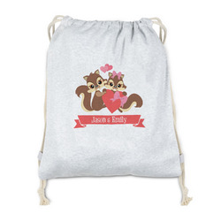 Chipmunk Couple Drawstring Backpack - Sweatshirt Fleece - Double Sided (Personalized)