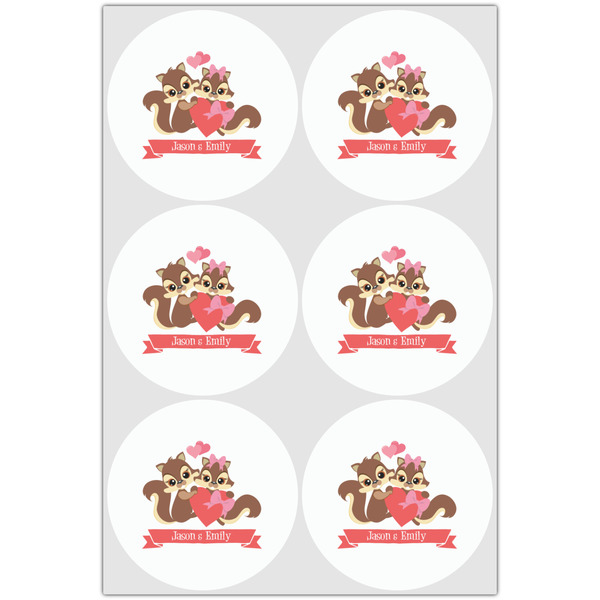 Chipmunk Couple Drink Topper - Large - Set of 6
