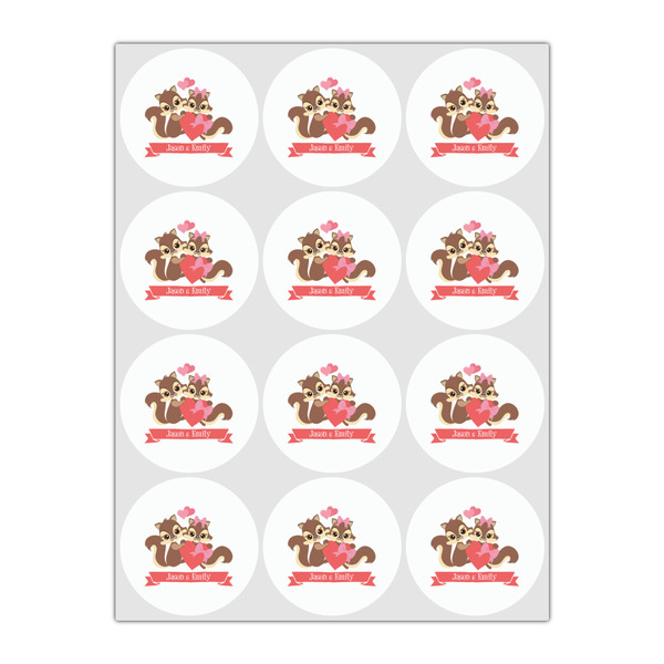 Chipmunk Couple Drink Topper - Small - Set of 12
