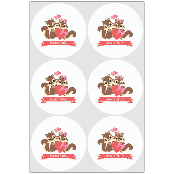 Chipmunk Couple Drink Topper - XLarge - Set of 6