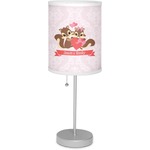 Chipmunk Couple 7" Drum Lamp with Shade (Personalized)