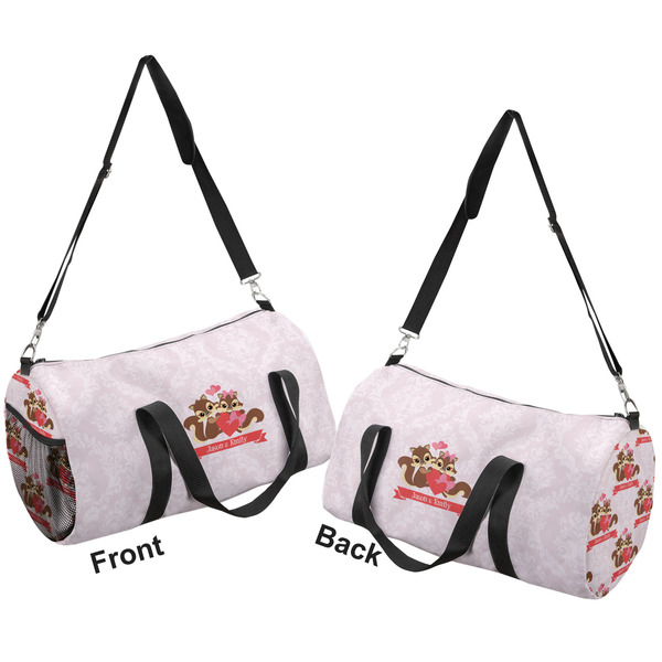 Chipmunk Couple Duffle bag small front and back sides
