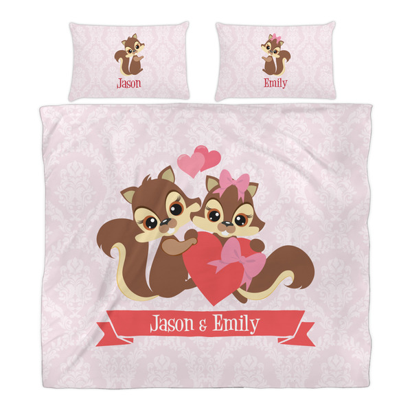 Chipmunk Couple Duvet Cover Set - King - Alt Approval