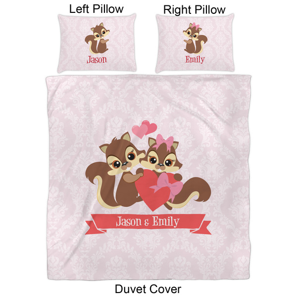 Chipmunk Couple Duvet Cover Set - Queen - Approval