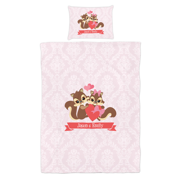 Chipmunk Couple Duvet Cover Set - Twin - Alt Approval