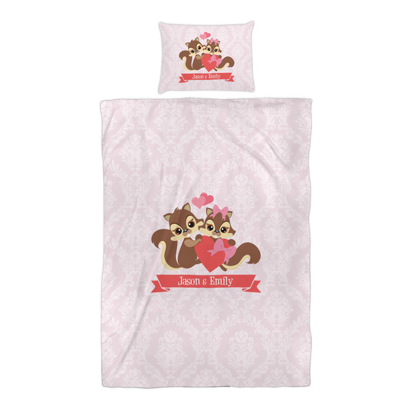 Chipmunk Couple Duvet Cover Set - Twin XL - Alt Approval