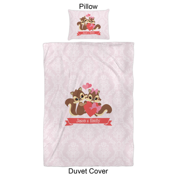 Chipmunk Couple Duvet Cover Set - Twin XL - Approval