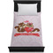 Chipmunk Couple Duvet Cover - Twin - On Bed - No Prop