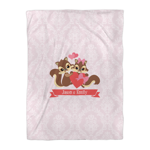 Chipmunk Couple Duvet Cover - Twin XL - Front