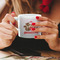 Chipmunk Couple Espresso Cup - 6oz (Double Shot) LIFESTYLE (Woman hands cropped)