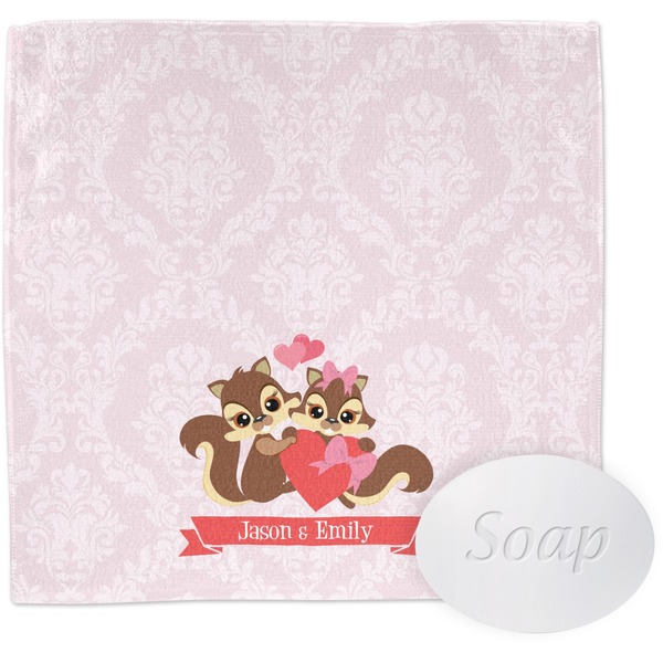 Custom Chipmunk Couple Washcloth (Personalized)