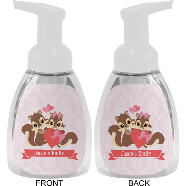 Chipmunk Couple Foam Soap Bottle Approval - White