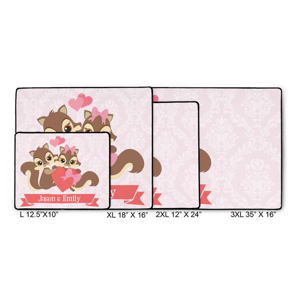 Chipmunk Couple Gaming Mats - SIZE CHART