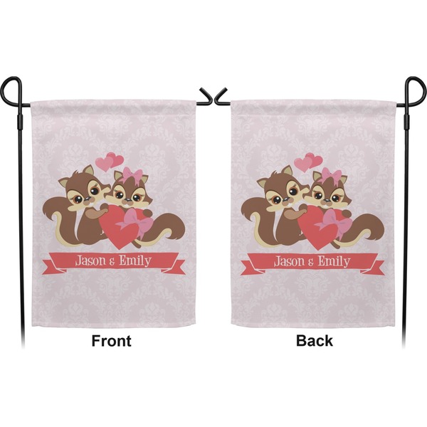 Chipmunk Couple Garden Flag - Double Sided Front and Back