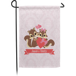 Chipmunk Couple Small Garden Flag - Single Sided w/ Couple's Names