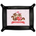 Chipmunk Couple Genuine Leather Valet Tray (Personalized)