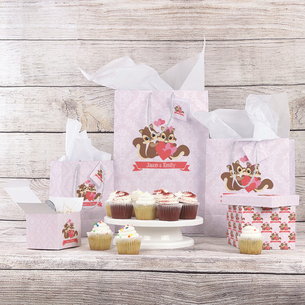 Chipmunk Couple Gift Bags - In Context