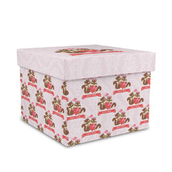 Chipmunk Couple Gift Box with Lid - Canvas Wrapped - Medium (Personalized)