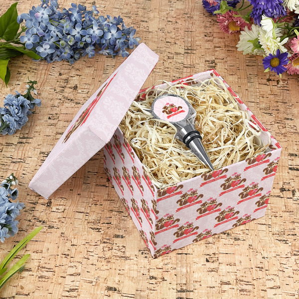 Chipmunk Couple Gift Boxes with Lid - Canvas Wrapped - Medium - In Context